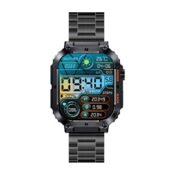 K57 Pro 1.96 Inch Bluetooth Smart Watch, Black Three-beads - 1