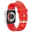 Apple Watch Series 7 45mm Red Silicone Watch Band - Luminous & Colorful - 1