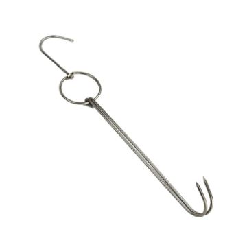 Picture of Stainless Steel Double Ring Duck Cooker Hanger Outdoor Barbecue Hanging Hook Stand, Specs: 3 Centi Large Wax Ring 33cm