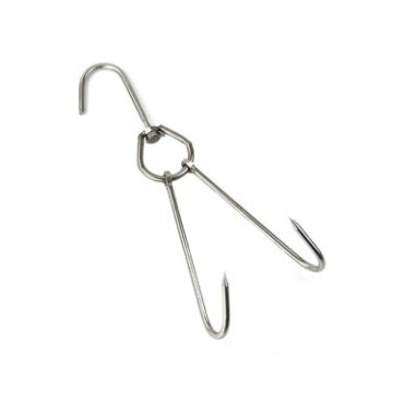 Picture of Stainless Steel Double Ring Duck Cooker Hanger Outdoor Barbecue Hanging Hook Stand, Specs: 8 Centi 8 Inch Wax Ring 39cm