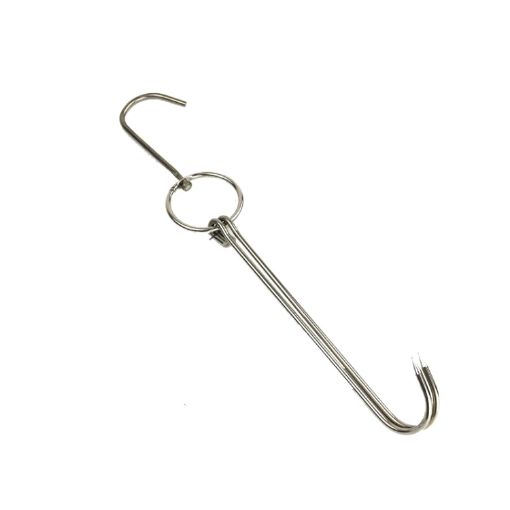 Stainless Steel Duck Cooker Hanger - 4cm Thick, 34.5cm Long - 1