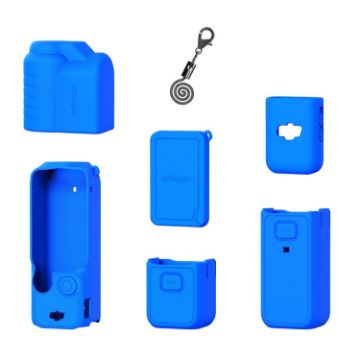 Picture of For DJI Osmo Pocket 3 AMagisn Silicone Protection Case Movement Camera Accessories, Style: 7 In 1 Blue