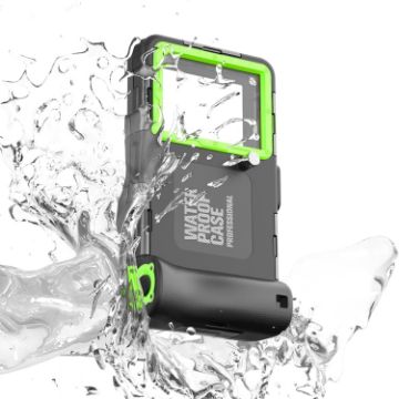 Diving Shell Gen2 Upgrade IP68 Waterproof Phone Case - Black Green - 1