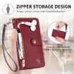 Samsung Galaxy Xcover 7 Pink Leather Phone Case with Zipper Lanyard - 6