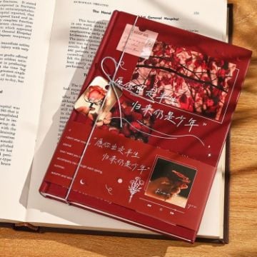 Picture of 14 x 19.5cm Horizontal Line Inside Notebook Student Handbook Excerpt Book (Romantic Trace)
