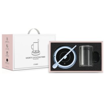 Magnetic Levitation Electric Coffee Stirrer Milk Shaker (Pink) - 1