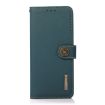 Picture of For Motorola Moto G34 KHAZNEH Custer Genuine Leather RFID Phone Case (Green)