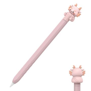 Picture of For Apple Pencil 2 AhaStyle Cartoon Dragon Pen Case Capacitive Stylus Silicone Cover (Pink)