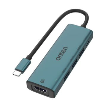Picture of Onten UC123 5 in 1 USB-C/Type-C to HDMI + USB3.0 HUB Docking Station with 5V Input