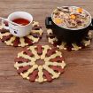 Picture of Bamboo Dining Table Insulation Pad Heatproof Coasters Anti-scald Pot Mat (14x15cm Square)