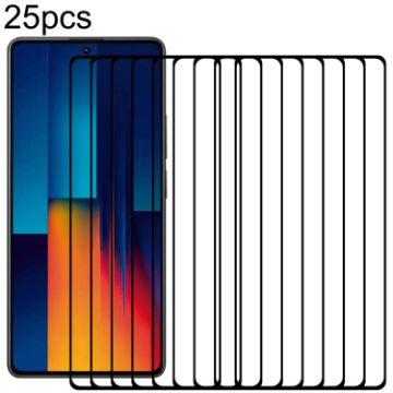 Picture of For Xiaomi Poco M6 Pro 4G 25pcs 9H HD 3D Curved Edge Tempered Glass Film (Black)