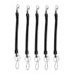Picture of 5pcs Spring Key Rope Plastic Keychain Environmentally Friendly Elastic Chain (Black)