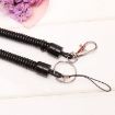 Picture of 5pcs Spring Key Rope Plastic Keychain Environmentally Friendly Elastic Chain (Black)
