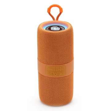 Picture of T&G TG-671 Portable Wireless 3D Stereo Subwoofer Speaker with FM/USB/LED (Orange)