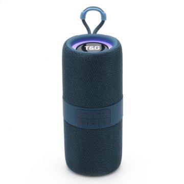 Picture of T&G TG-671 Portable Wireless 3D Stereo Subwoofer Speaker with FM/USB/LED (Blue)