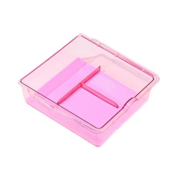 Picture of For 2023.9 Tesla Model3 Silicone Double-Layer Storage Box, Color: Pink Armrest Box
