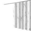 Picture of 200x200cm Thickened Waterproof Moldproof Shower Curtain Simple Bathroom Hotel Curtain With Hooks (Marble)