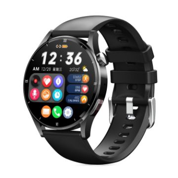 Picture of DM14 1.32 inch BT5.2 Smart Sport Watch, Support Bluetooth Call/Sleep/Blood Oxygen/Temperature/Heart Rate/Blood Pressure Health Monitor (Black)