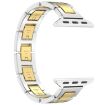 Apple Watch SE 2023 44mm H Slim Stainless Steel Band - Silver Gold - 2
