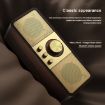 Picture of OneDer JY82 Wooden Retro Styling Wireless Speaker HIFI Classic FM Radio Support TF/U-Disk/AUX (Leather Green)