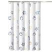 Sea World Polyester Shower Curtain 100x200cm Waterproof with Hooks - 1