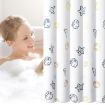 Sea World Polyester Shower Curtain 100x200cm Waterproof with Hooks - 2