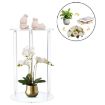 Picture of Dual Layer Acrylic Plant Flower Pot Stand Home Living Room Decoration