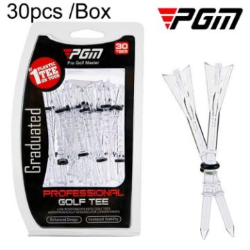 Picture of 30pcs/Box PGM QT025 Golf Tee Limit Ball Studs With Adjustable Height of 83mm (White)