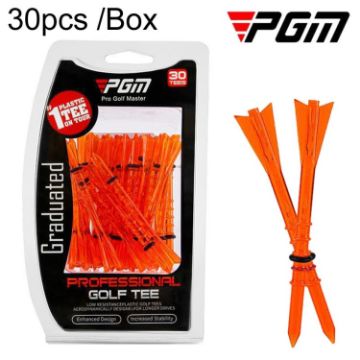 Picture of 30pcs/Box PGM QT025 Golf Tee Limit Ball Studs With Adjustable Height of 83mm (Orange)
