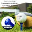 Picture of 20pcs/Box PGM QT024 Golf Ball Tee Competition Ball Studs 8 Point Crown Tip Durable Anti-Hitting (Yellow)