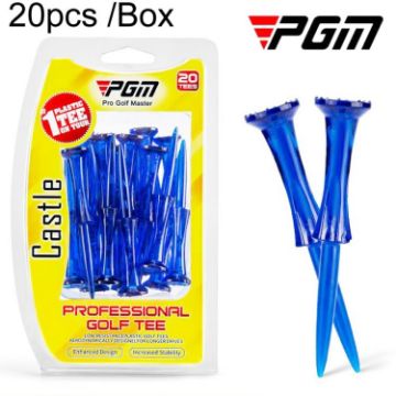Picture of 20pcs/Box PGM QT024 Golf Ball Tee Competition Ball Studs 8 Point Crown Tip Durable Anti-Hitting (Blue)