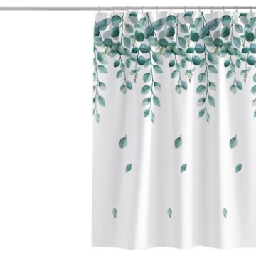 Picture of 100x180cm Simple Fresh Style Home Shower Curtain Waterproof Thickened Bathroom Curtain Cloth With Hooks