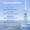 Cartoon Children Electric Toothbrush, Pink, 6 Heads - USB Charging - 6