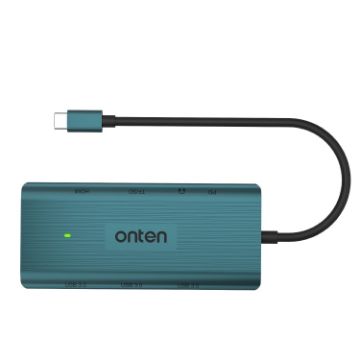 Picture of Onten UC961 9 in 1 USB-C/Type-C Multi-function HUB Docking Station (Green)