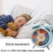 Picture of 4 inch Early Learning Dual Ring Round Alarm Clock Student Bedside Metal Alarm Bell (Blue)