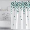 Picture of 240x200cm Simple Fresh Style Home Shower Curtain Waterproof Thickened Bathroom Curtain Cloth With Hooks