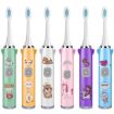 Picture of USB Charging Fully Automatic Ultrasonic Cartoon Children Electric Toothbrush, Color: White with 3 Heads