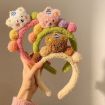 Picture of Cartoon Bear Hair Bands Plush Headdress Versatile Hairball Hair Accessories (Pink)