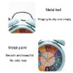 Picture of 4 inch Early Learning Dual Ring Round Alarm Clock Student Bedside Metal Alarm Bell (Pink)
