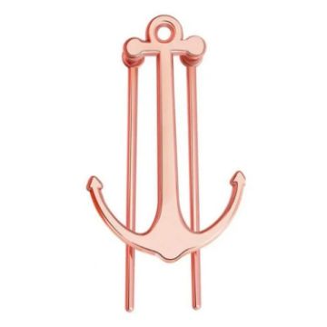 Picture of Personalized Metal Anchor Bookmark Cubic Book Page Clip Reading Aid Stationery For Students (Rose Gold)