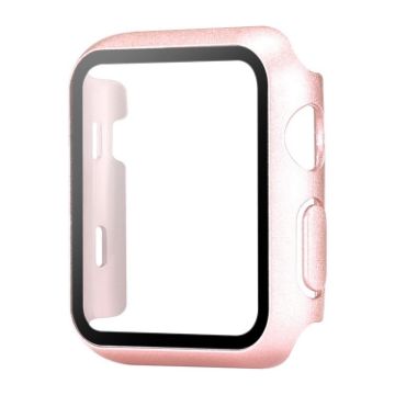Picture of For Apple Watch Series 9/8/7 45mm Painting PC Hybrid Tempered Film Integrated Watch Case (Rose Gold)