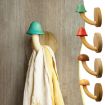 Picture of Wooden Mushroom Shape Punch-Free Coat Hook Home Decoration Storage Hook, Color: Red Tip