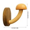 Picture of Wooden Mushroom Shape Punch-Free Coat Hook Home Decoration Storage Hook, Color: Natural Round Head