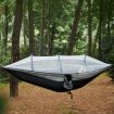 Picture of Outdoor Park Leisure Hammock Wild Camping Thickened Hammock With Mosquito Nets (Black Gray)