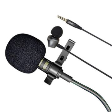 Picture of JMARY MC-R5 Lavalier 3.5mm Port Wired Microphone With Sound Monitoring Earphone, Length: 3m