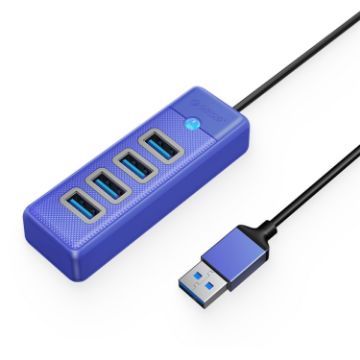 Picture of ORICO PW4U-C3 4 in 1 USB to USB Multifunctional Docking Station HUB Adapter (Blue)
