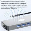 Picture of BYL-2401 8 in 1 Type-C to PD100W + USB3.0 + HDMI + DP + RJ45 HUB Docking Station (Space Grey)