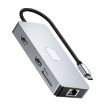 Picture of BYL-2315 10 in 1 Type-C to PD100W + USB3.0 + HDMI + RJ45 + SD/TF HUB Docking Station (Space Grey)