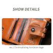 Picture of BULL CAPTAIN 088 RFID Anti-Theft Zipper Buckle Multi-Card Slot Cowhide Vertical Wallet (Yellow)