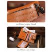 Picture of BULL CAPTAIN 088 RFID Anti-Theft Zipper Buckle Multi-Card Slot Cowhide Vertical Wallet (Coffee)